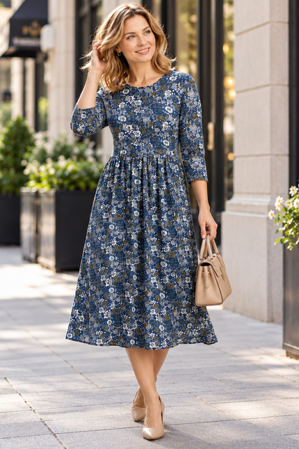 Navy Print