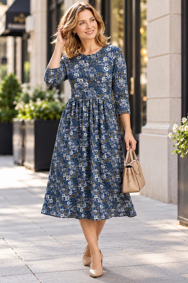 Navy Print