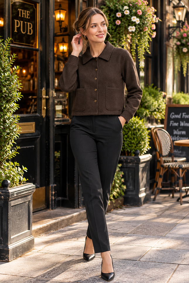 Jacket with pockets long sleeve