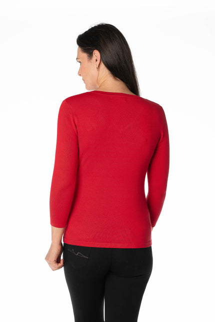 Jumper v neck hotfix scatter 3/4 sleeve