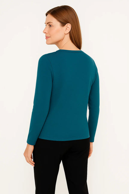 Jumper sparkle hotfix 3/4 sleeve roundneck