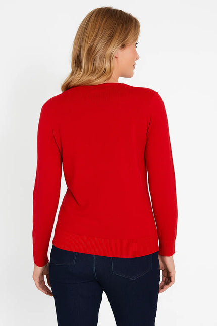 Jumper diamante embellsihed round neck