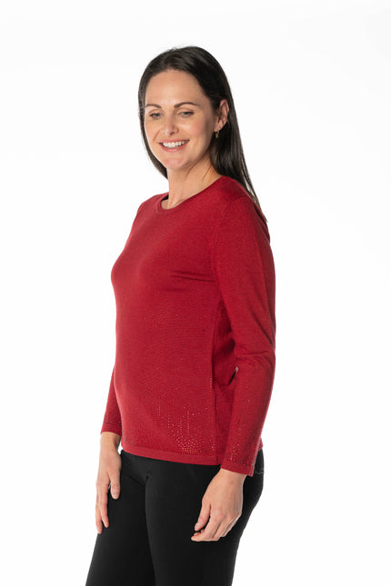 Jumper sparkly glitter with 3/4 sleeve