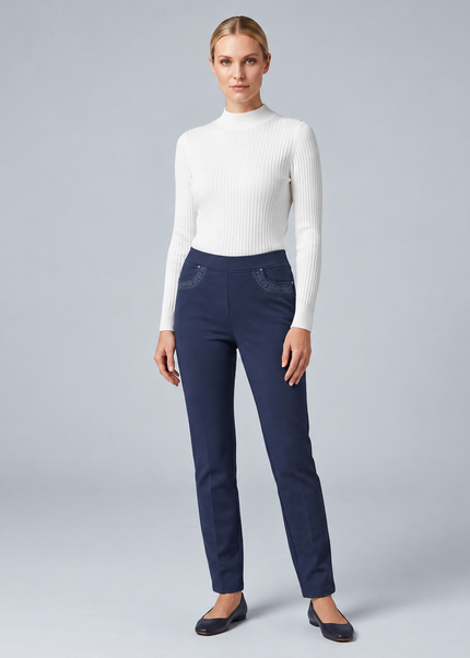 Trouser embroidered pocket 27