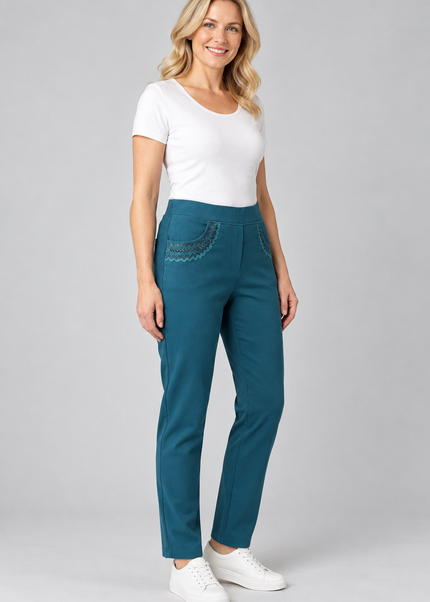 Trouser embroidered pocket 29