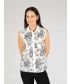 SLEEVELESS FLOWER PRINT BLOUSE- B30096