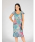 41 Inch Reversible Printed Dress with cap-sleeve