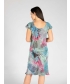 41 Inch Reversible Printed Dress with cap-sleeve