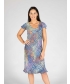 41 Inch Reversible Printed Dress with cap-sleeve