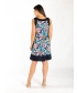 Multi print Tropical Leaf Print Sleeveless Dress