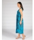 Turq Print tie dye sleeveless round neck dress 48