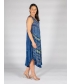 Denim Tie dye print sleeveless round neck dress.