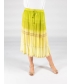 Lime Ombre skirt with embroidery and lace trim elasticated waist and tie 29 inch