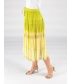 Lime Ombre skirt with embroidery and lace trim elasticated waist and tie 29 inch