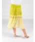 Lime Ombre skirt with embroidery and lace trim elasticated waist and tie 29 inch