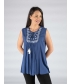 Sleeveless Crinkle Tunic Top 