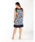 Multi print Tropical Leaf Print Sleeveless Dress