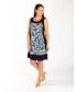 Multi print Tropical Leaf Print Sleeveless Dress