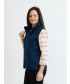 Quilted Pattern Gilet-Navy-12