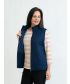 Quilted Pattern Gilet-Navy-12