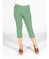 22 inch Leg Green multi Cropped Trouser With Pockets