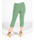 22 inch Leg Green multi Cropped Trouser With Pockets